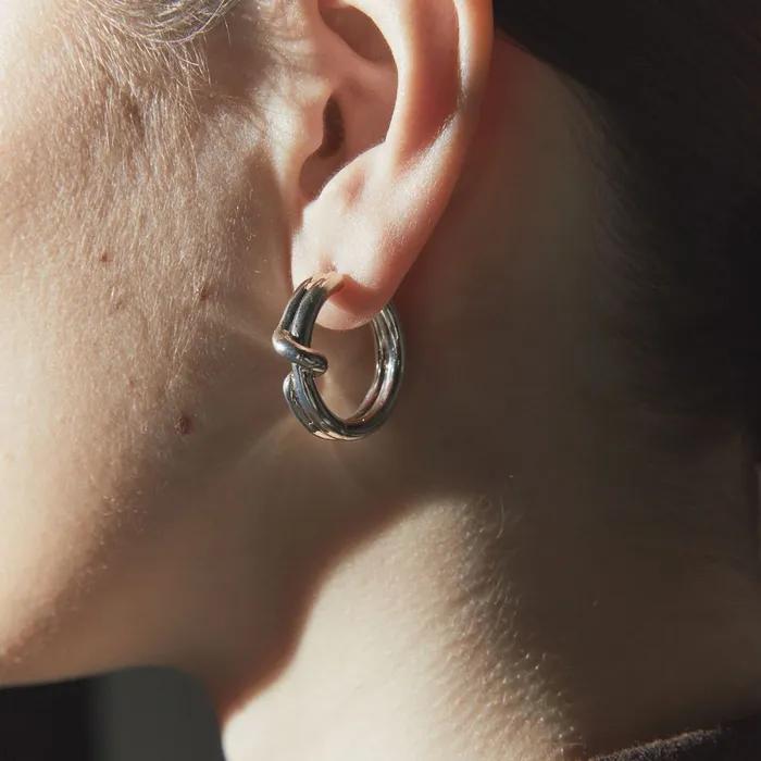 SWIRLY EARRING SILVER