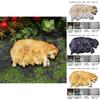 Micro Landscape Resin Labrador Retriever And Puppy Model Garden Decor With Animal Design For Gift Giving
