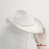 Western Cowboy Hat Eyewear for Bridal Shower Cowgirl Headscarf Costume Set Female Headwear Night Club Halloween Outfit