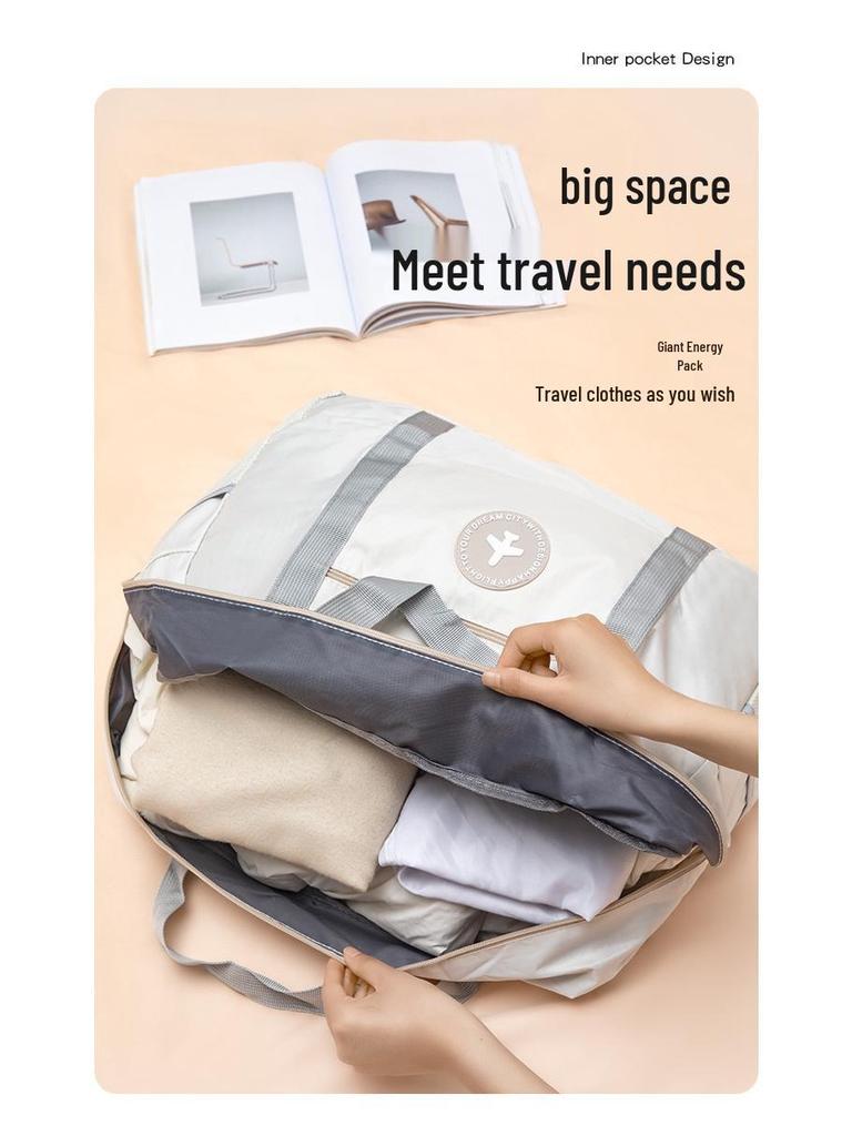 Large Capacity Foldable Women's Trolley Bag for Travel & Storage