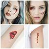 Bloody Makeup Big Mouth Face Sticker Fake Tatto Halloween Horror Tattoo Stickers  Festival Carnival