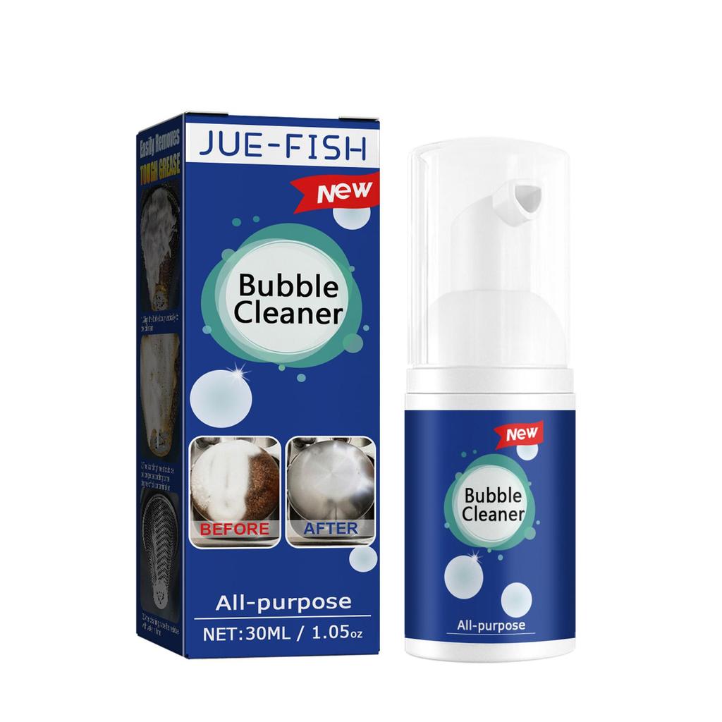 Jue-Fish foam oily cleaner household kitchen cleaning spray suitable for range hood stove oven to remove all kinds of grease stains  30ml