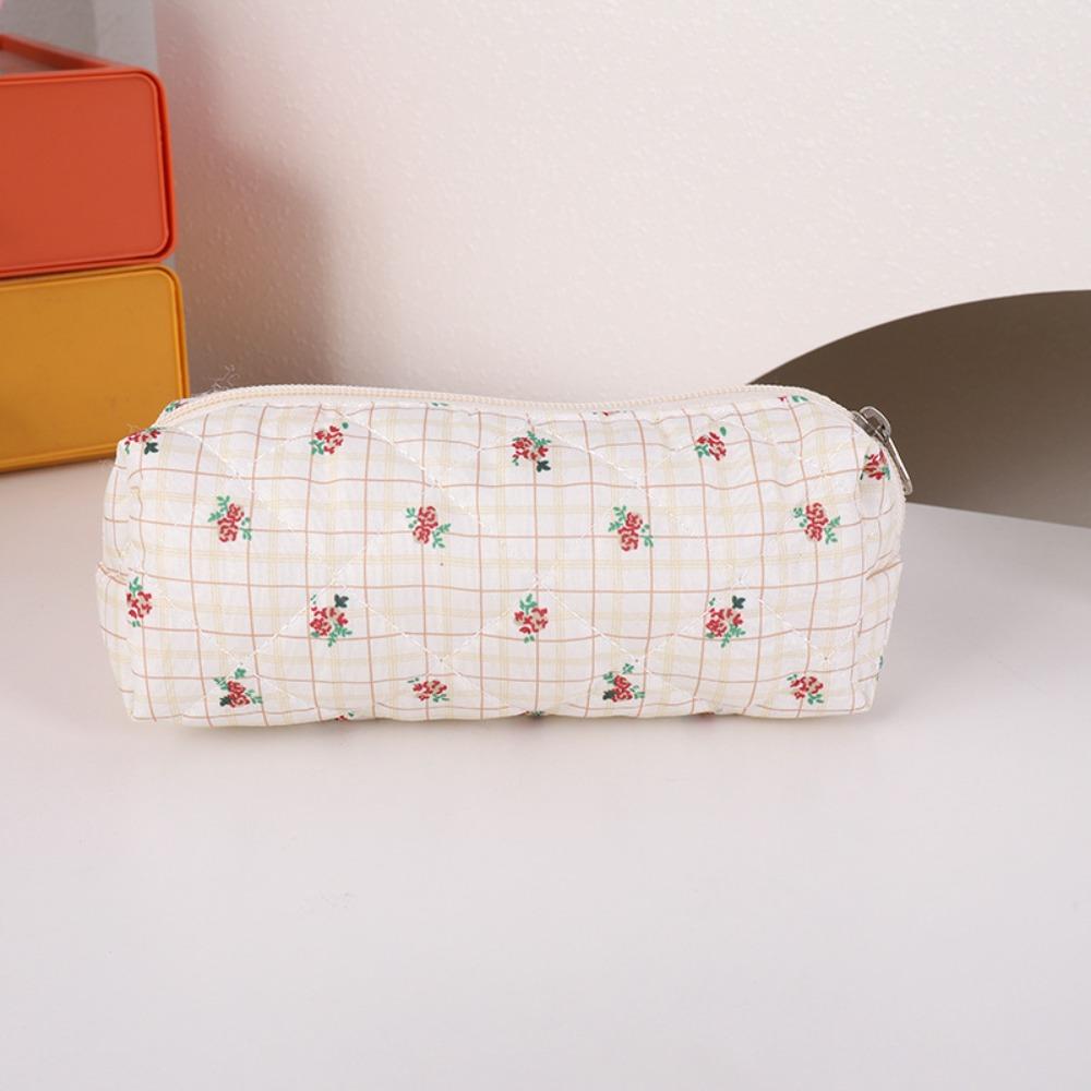 Cotton Pencil Case Portable Stationery Pouch Zipper Design Pen Bag  Back To School Gift