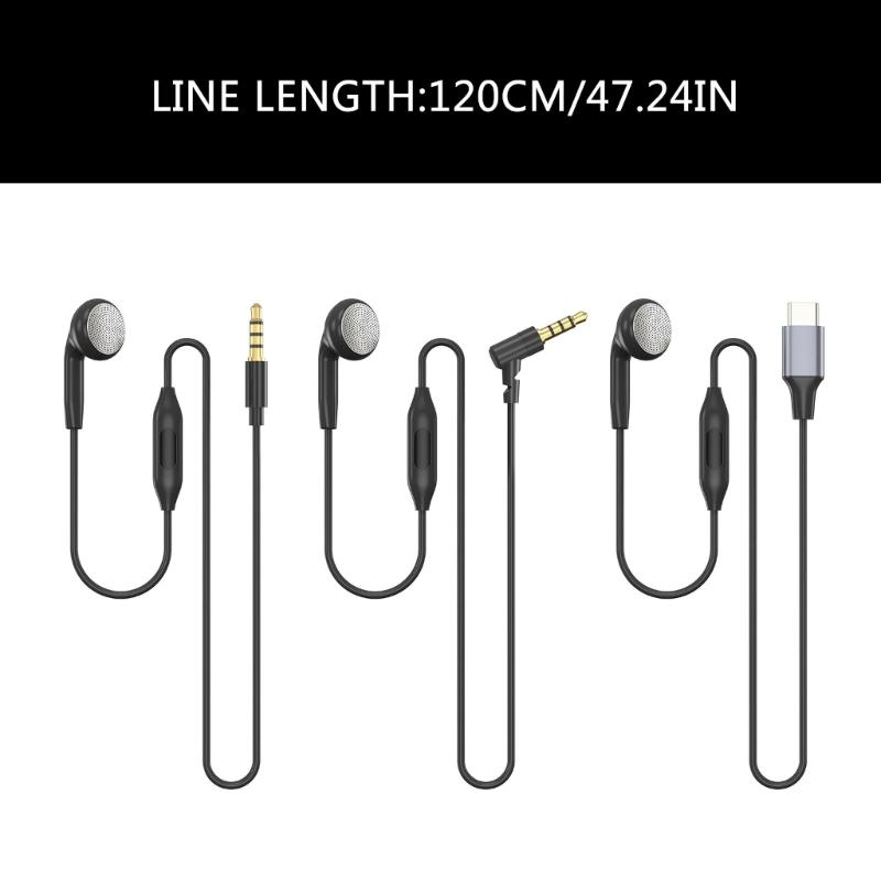 Earphone Single Side Earphone With Microphone for Smartphones Secure In Ear Design, Reinforced Cable, Wide Use