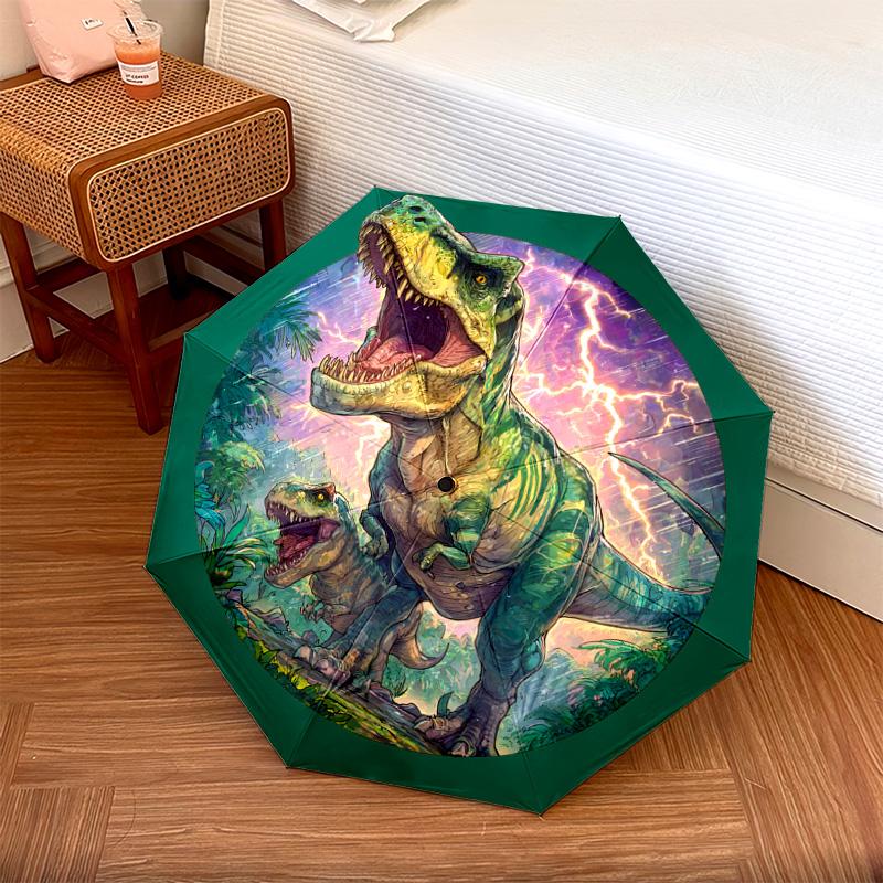 1 PC Automatic Folding Umbrella - Dinosaur Pattern, Portable & Foldable Design with 8 Ribs, Christmas Birthday Gifts