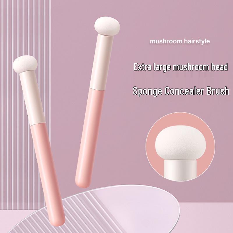 

Mushroom Head Concealer Brush Sponge, Dual-Use for Dark Circles & Acne Marks, Seamless Dry & Wet Application.