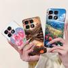 Clear For Xiaomi 14T Case Cover Luxury Cute Cat Fashion Flowers Funny Cool Painted Soft Phone Case 2406APNFAG