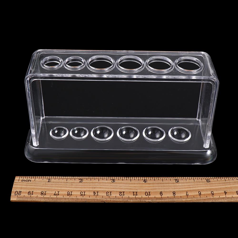 Experiment Lab Equipment Plastic 16.7*8*3cm Transparent Clear Test Tube Holder Test Tube Stand Test Tube Rack Burette Shelf
