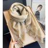 Women Solid Lace Square Scarf Linen Feel Thin Spring Autumn Shawl Sun  Elegant Versatile Neck Scarf 90x90