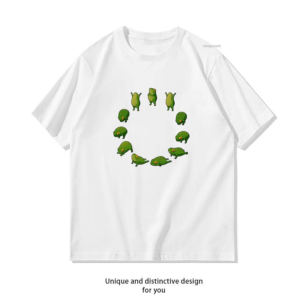 

Yoga Frog Sun Salutation Classic TShirt Women Unisex Casual cotton graphic t shirts Oneck Breathable ropa hombre 4XL