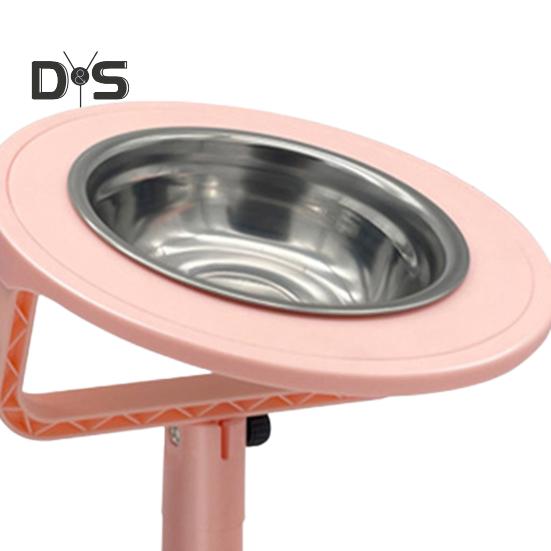 Erhöhter Katzenfutternapf, verstellbar, geneigt, Edelstahl-Futternapf, rutschfest, erhöhter Katzenfutterspender für Hauskatzen und Hunde