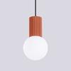Lampa Wisząca Halo 1 G9 Ochra Czerwona Alu Sollux Sl.1729