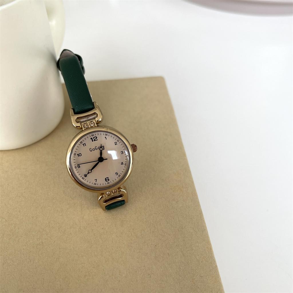French Retro Round Exam Watch Female Student Niche Light Luxury Simple Fashion Temperament Small