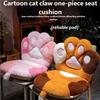 Seat Cushion Furry Feline Hand Pillow Multifunctional Floor Cushion With Friendly Filling Chair Cushion