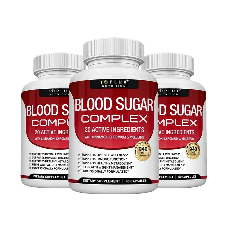 Blood Sugar Complex Supplement - Supports Healthy Blood Sugar Levels Already Within Normal Range All Natural , Non-GMO, 60 Capsules