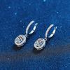 1CT S925 Sterling Silver Earrings For Women Oval Cut Moissanite Ear Buckles D VVS1 Exquisite Jewelry