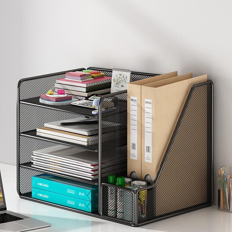 Metal Office Desk Organizer & File Storage Box
