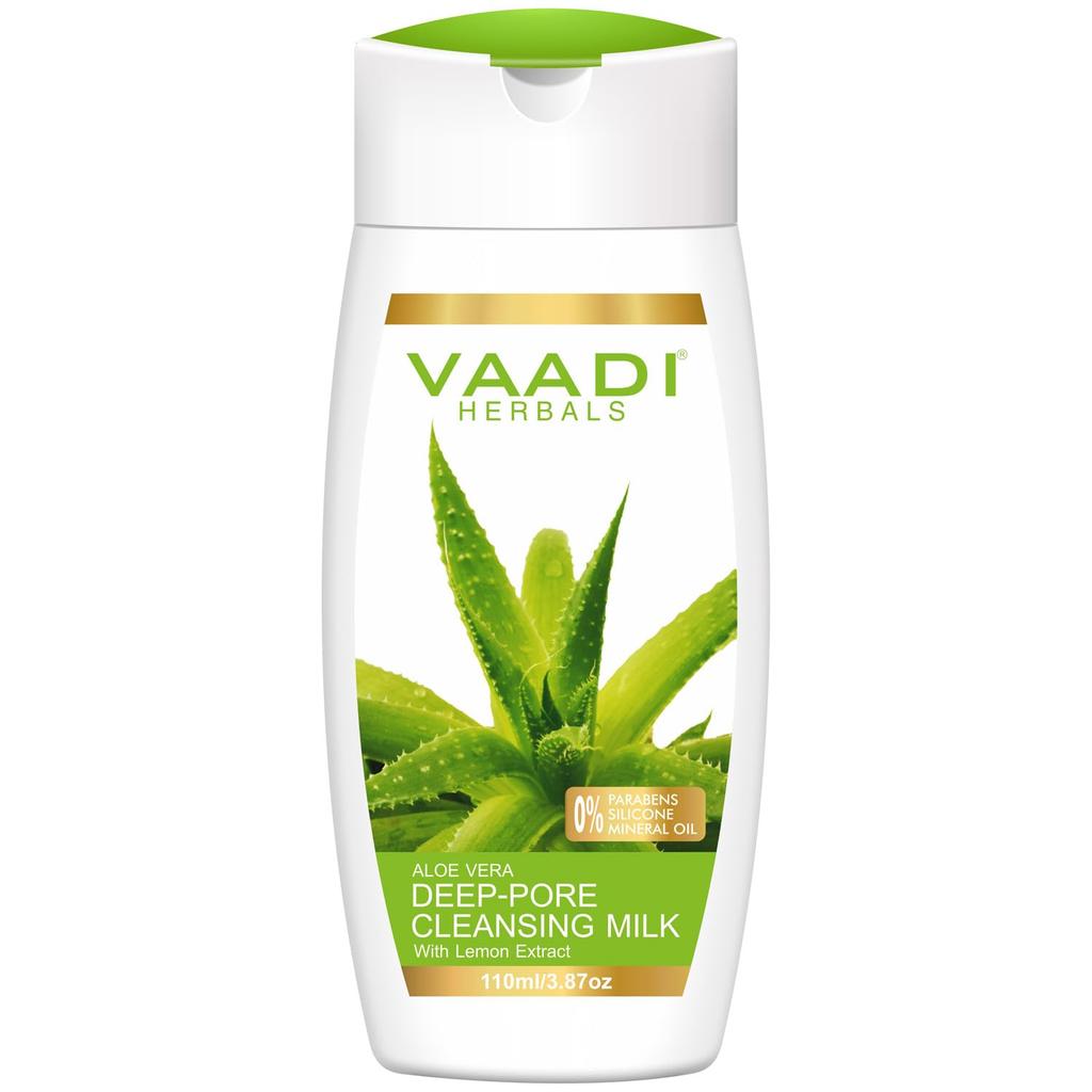 Vaadi Herbals Aloevera Deep Pore Cleansing Milk with Lemon Extract, 110ml