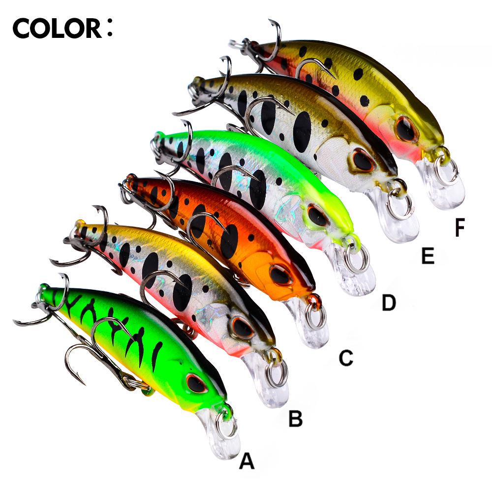 Sinking Minnow Lure 5.3cm 4.6g Bionic Plastic Hard Bait for Freshwater Bass Fishing