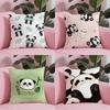 Lovely Panda Pillow Case Short Plush Double-Sided Printing Home Machine Washable In Warm Winter Cushion Cover