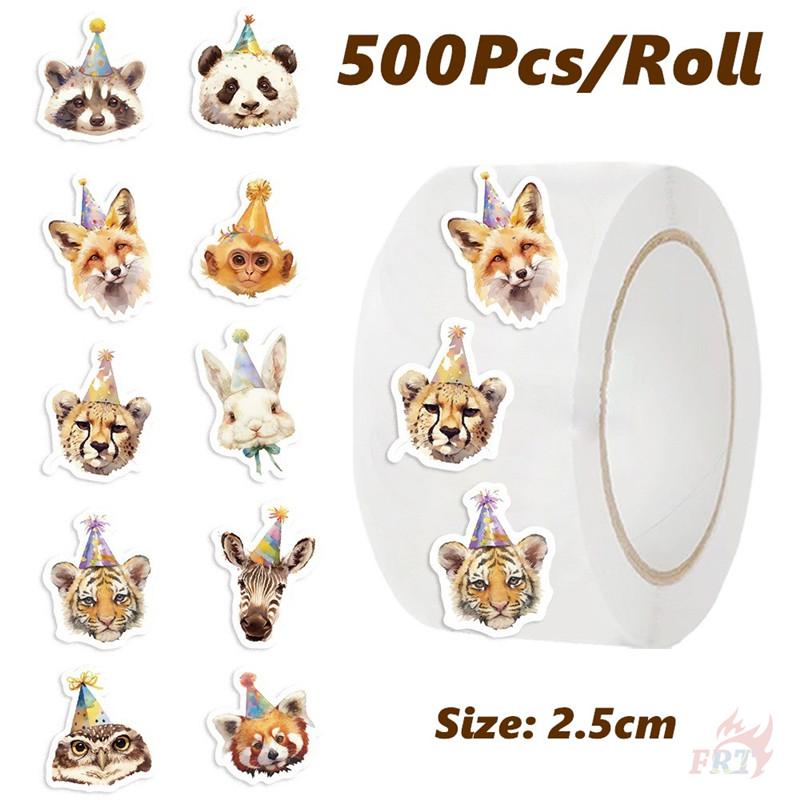 

500 шт./рулон наклейки для детского дня рождения с животными - DIY скрапбукинг альбом декор запечатывание этикетки наклейки