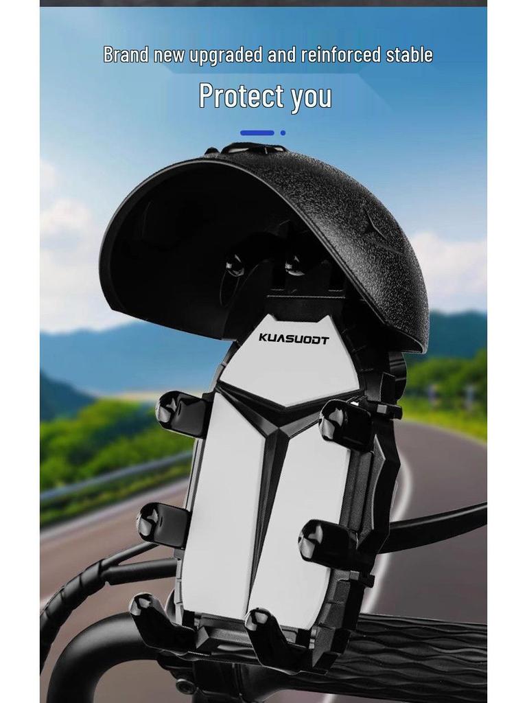 Motorrad/Fahrrad Wasserdichte Stoßfeste Handyhalterung mit Sonnenschutz für Navigation