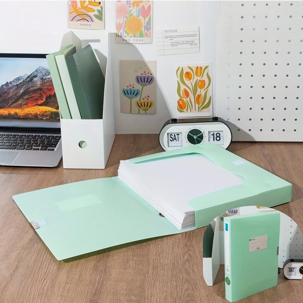 A4 Pastel Plastic File Folders - Heavy-Duty High Quality Document Organizer with Snap Closure, Multi-Color Assortment for Office