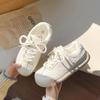 Niche versatile shoes women's new thick baseplate shoes retro little white shoes women