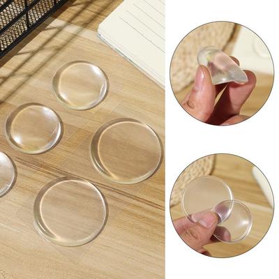 Samolepicí kulaté dveře Stop Soft silikonové dveřní kliky nárazník ochranné zátky 6 ks nástěnná ochrana