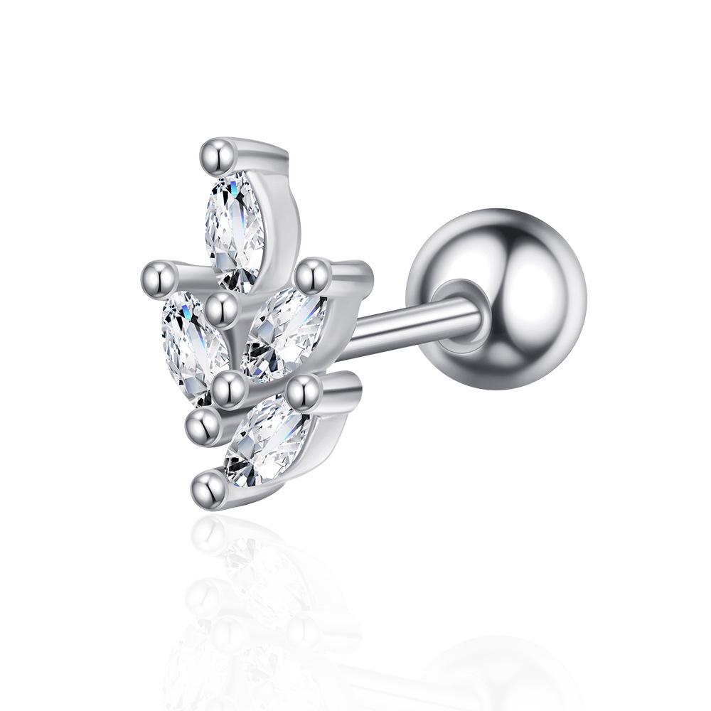 

Сережки-бантики з цирконієм з нержавіючої сталі - Європейський та американський стиль