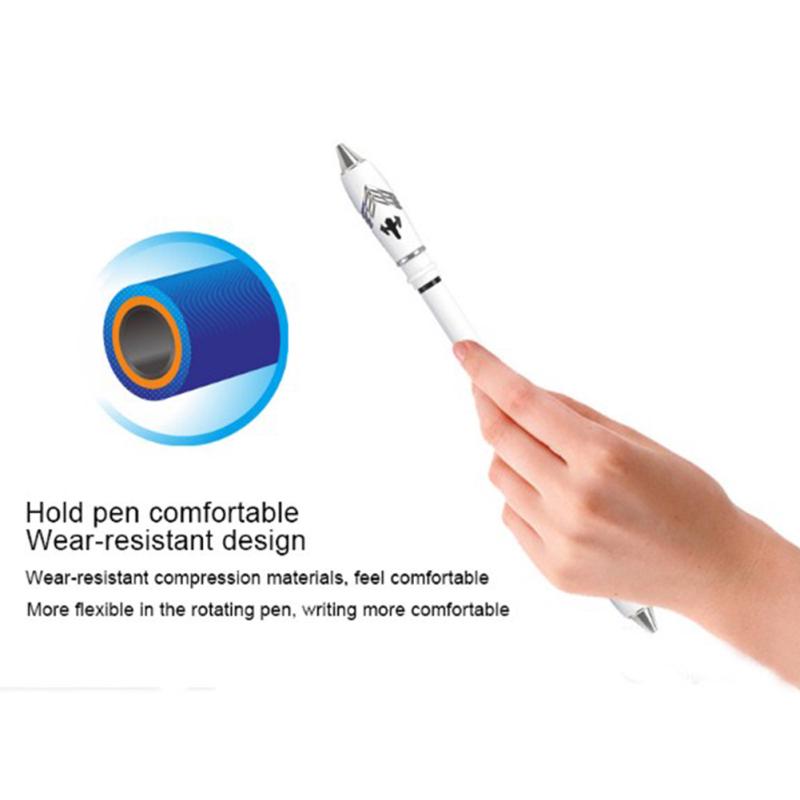 Non Slip Coated Spinning Ballpoint Pen with Bracelet Finger Playing Toy