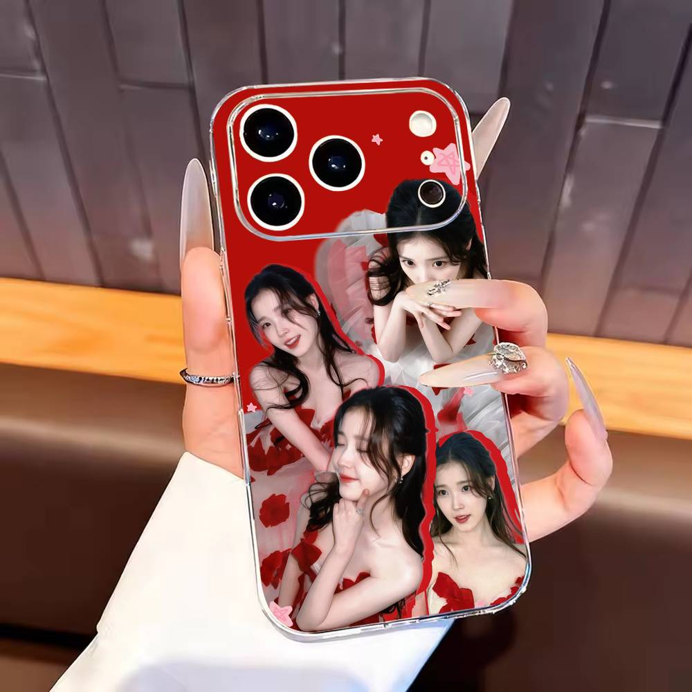 S-Singer I-IU L-Lee-Ji-Eun Phone Case For iPhone17,16,15,14,13,12,11 Plus,Pro Max Soft Transparent Cover iPhone17