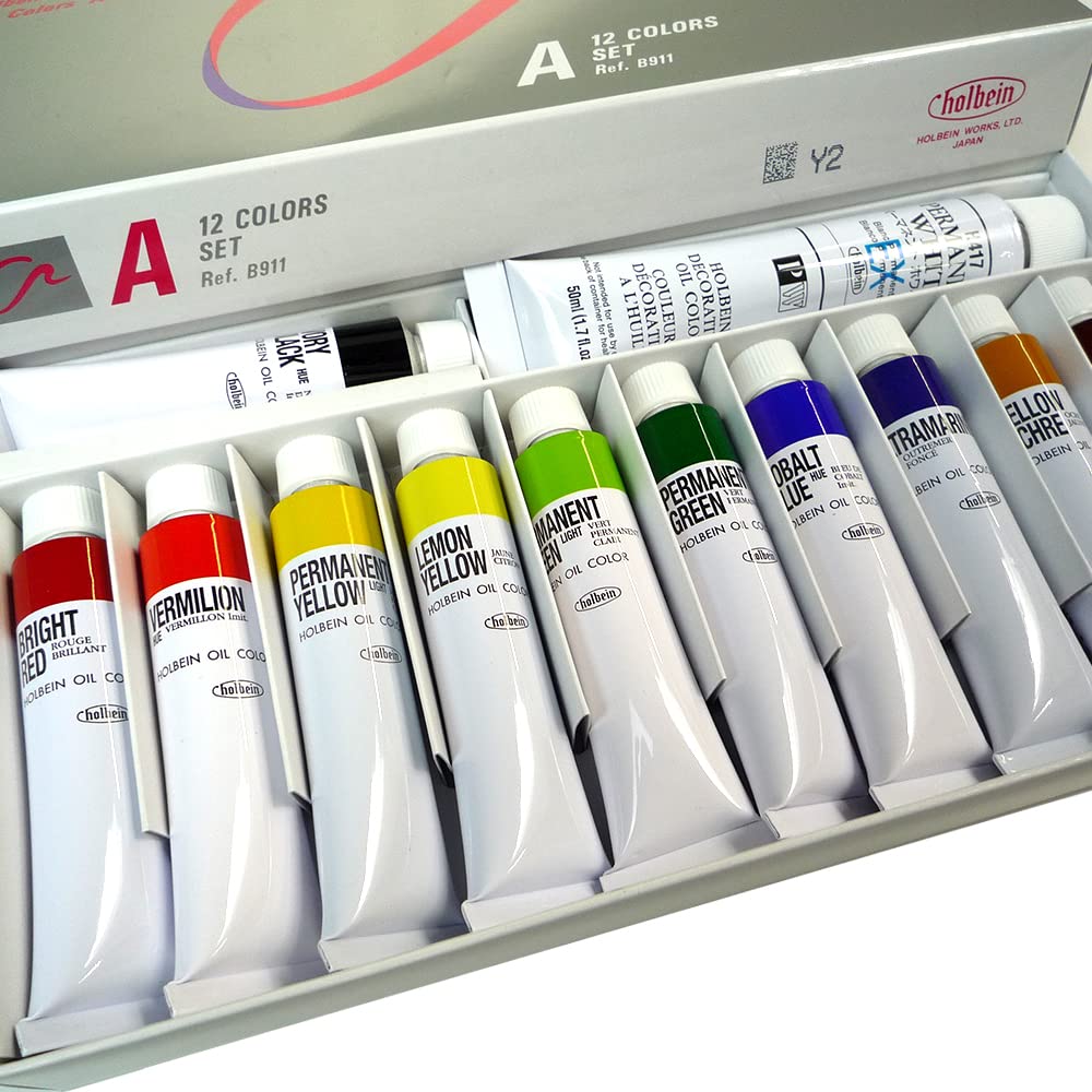 Holbein Practice Oil Paint Set B911 A (20ml 11 Colors + 50ml White) 1911