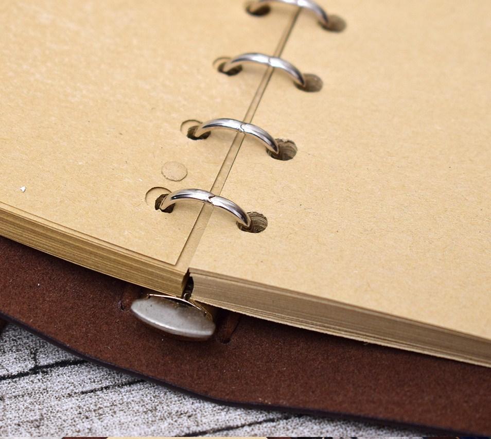 Retro-Spiralnotizbuch, Tagebuch, Notizblock, Vintage-Piratenanker, PU-Leder, Notizbuch für Reisetagebuch