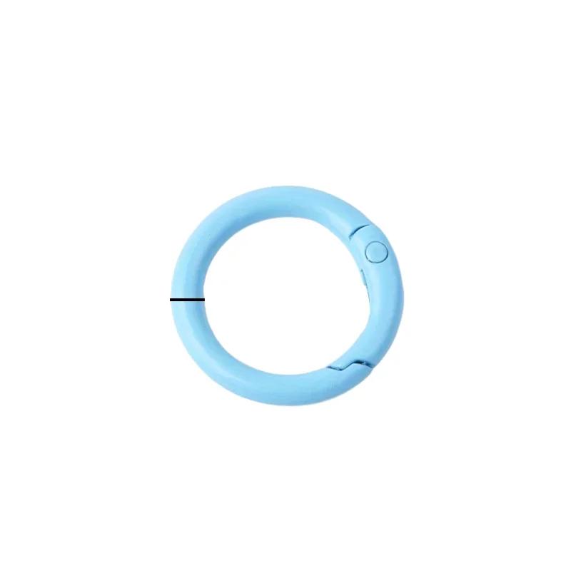 5-10pcs 9 Colors Metal O Rings Spring Clasp Openable Round Carabiner Keychain Clips Hook Dog Chain DIY Jewelry Buckles Connector