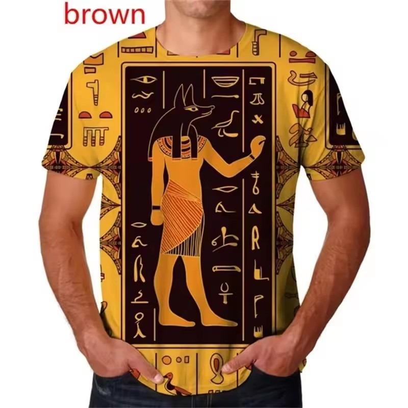 Ancient Horus Egyptian God Eye Egypt Pharaoh Anubis Face 3d Printed T-shirt Men Women Vintage Harajuku Short Sleeve Tees Tops