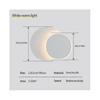 Wandleuchte für Innenbereich 8W Weiß, Moderne LED-Wandleuchte, Kreativ 2 in 1, 360° drehbar, Warmweiß 3000K, L