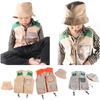 Multicolor Kids Explorer Hat Vest Dress Up Game Cosplay Costumes Kid Outdoor Adventure Kit  Unsex
