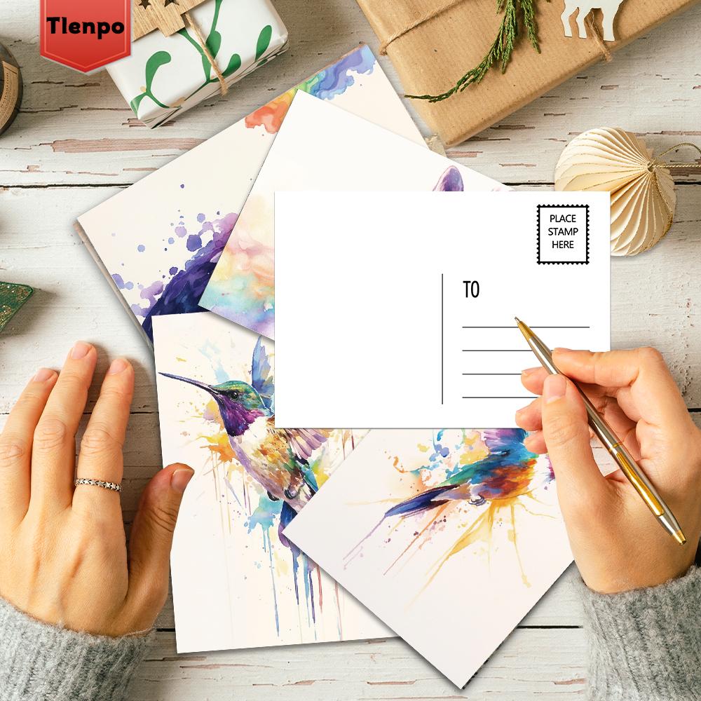 32pcs, Watercolor Animal Rainbow Postcards, Greeting Cards, DIY Postcards, Decorations, Suitable for Collection and Gifting.