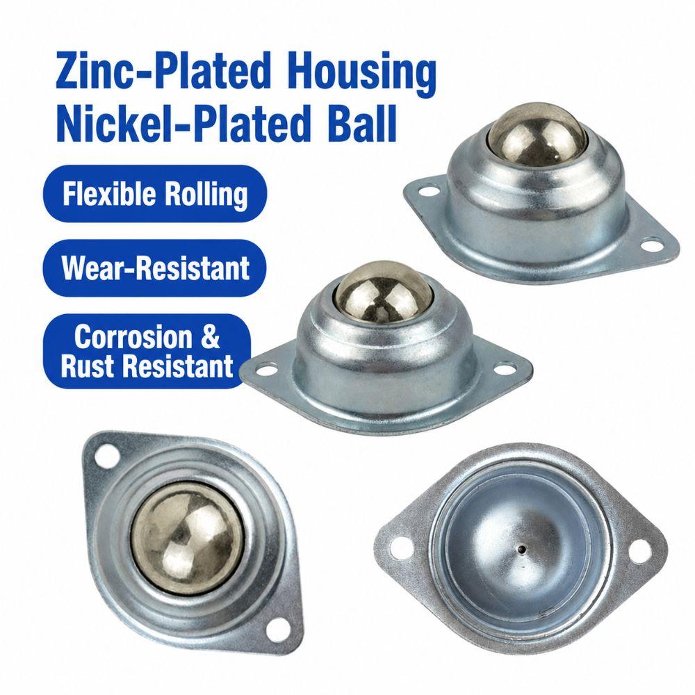 1Pcs CY-15A CY-25A Swivel Ball Caster Wheel 304 Carbon Steel Nickel Plated Universal Ball Caster 360 Degree Swivel
