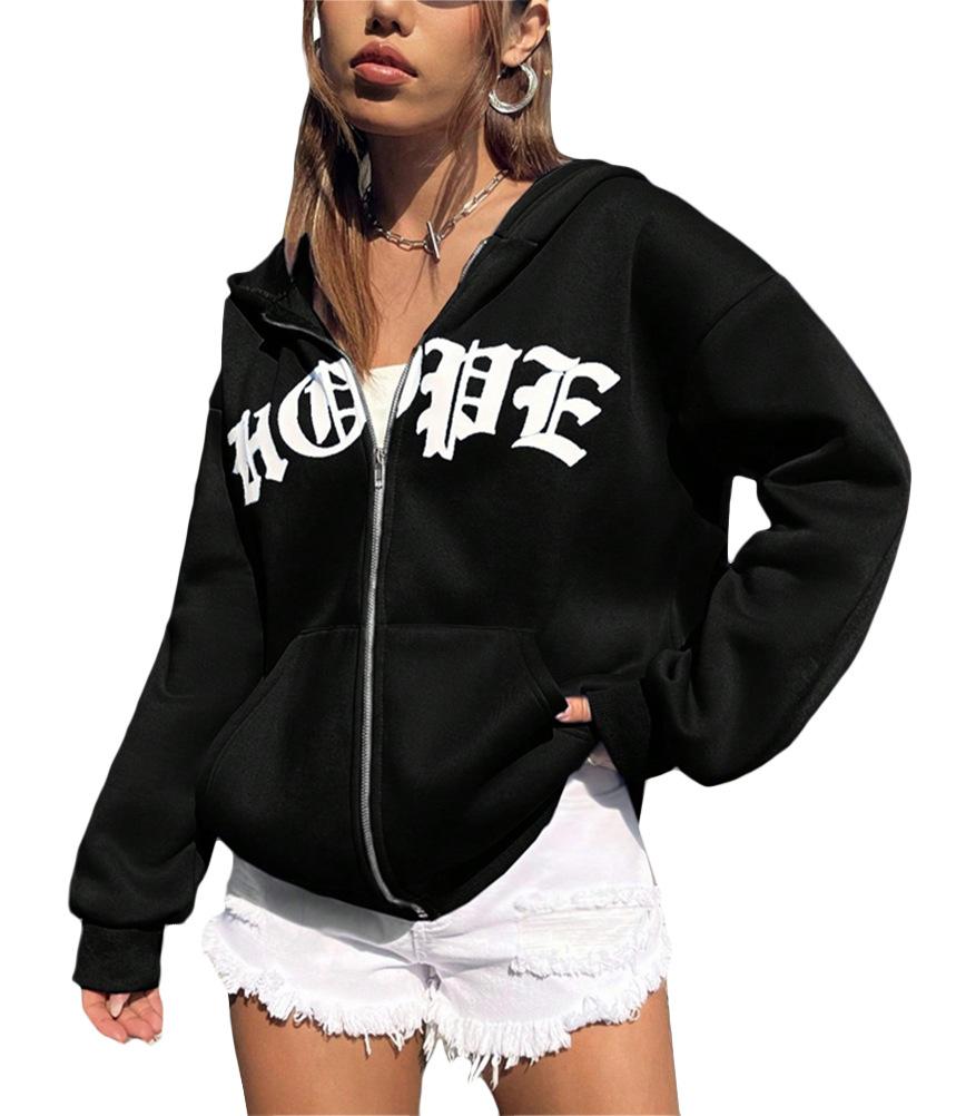 TRAPSTAR letter print men s and women s thermal loose zip hoodie sweater 1114 S