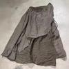 Johnature Women Vintage Patchwork Color Skirts Elastic Waist Summer High Quality Casual Soft Women A-Line Skirts