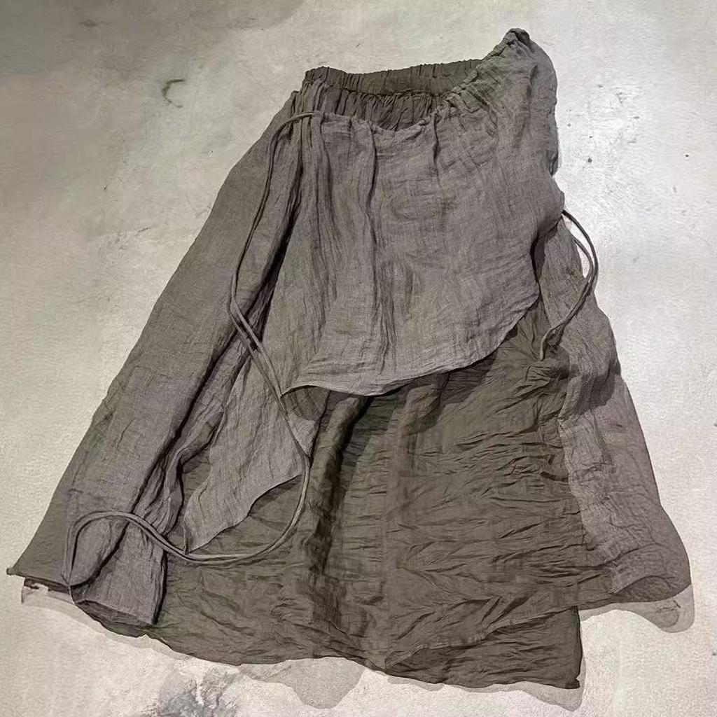 Johnature Women Vintage Patchwork Color Skirts Elastic Waist Summer High Quality Casual Soft Women A-Line Skirts