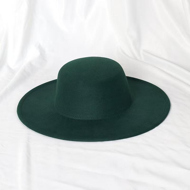 Flat Top French Fedora Classic Men's and Women's Jazz Hat Panama Hat Church Hat Chapeau Femme Hats for Woman