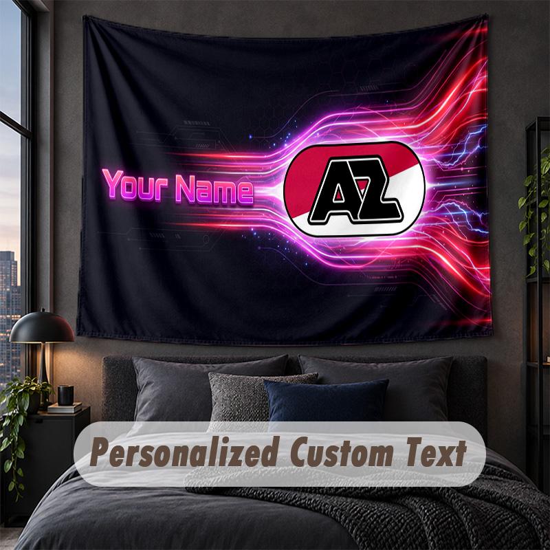 Custom Name Text Tapestry,AZ Alkmaar Decorative Wall Hanging, Background Tapestry For Home Bedroom