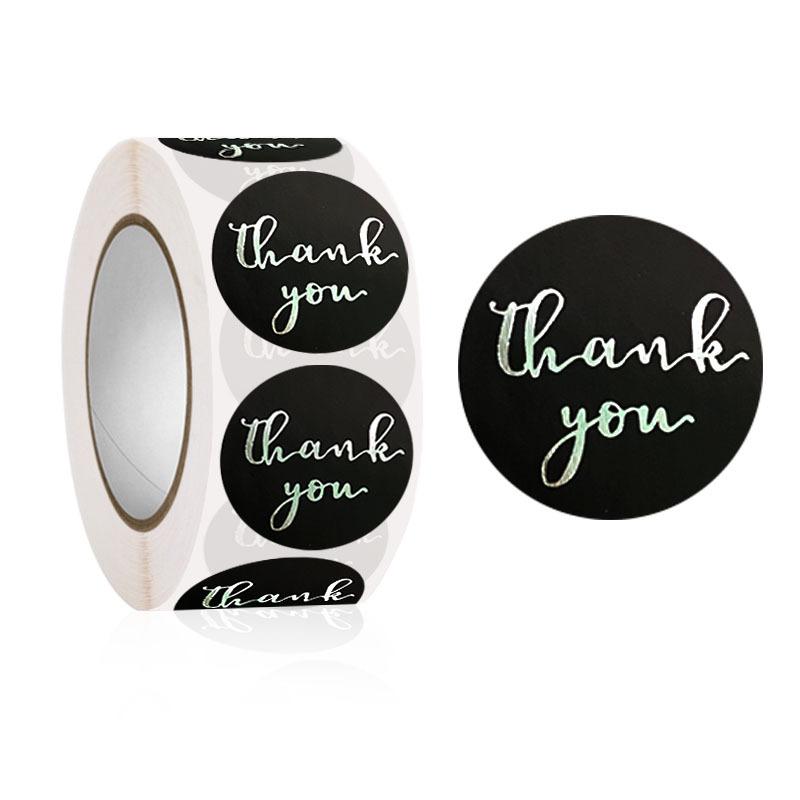 500Pcs Round  Thank You Label Stickers Used For Shipping And Mailing Box Seal Labels Decorative Gifts Stickers