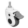 Swivel Casters Wheels Heavy Duty Brake TPR Nylon 154 Lbs 3 Inch Less Noise Medical Table Casters Wheels for Desk