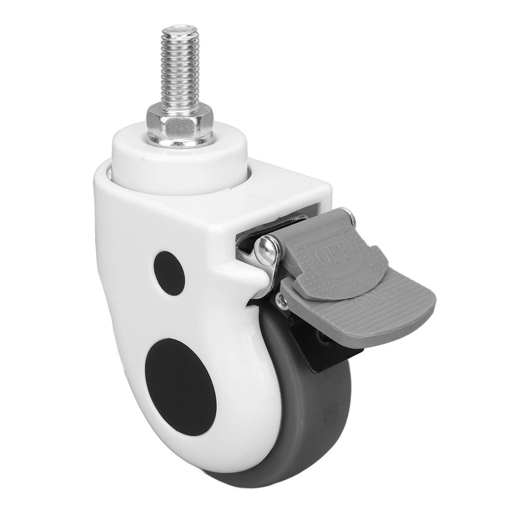 Swivel Casters Wheels Heavy Duty Brake TPR Nylon 154 Lbs 3 Inch Less Noise Medical Table Casters Wheels for Desk