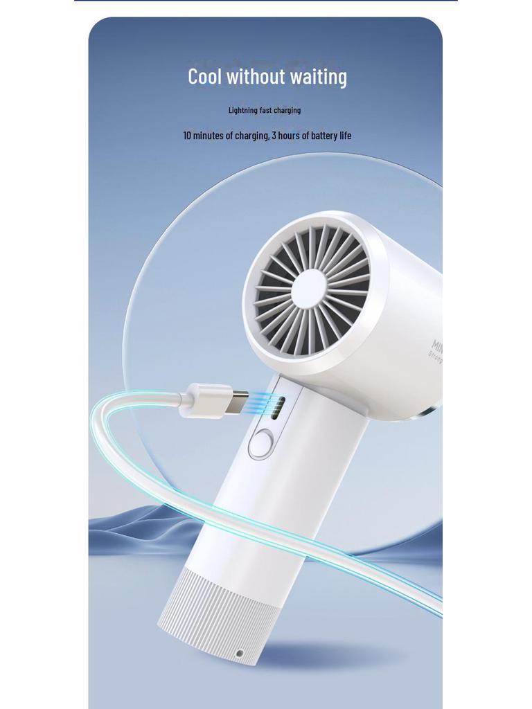 2024 Outdoor Wireless Charging Mini Handheld High-Speed USB Fan