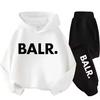 Herbst Warm New York Letter Cool Grafikdruck Kinder Langarm Hoodie + Hose Anzug 2er Set Sweatshirt Junge Mädchen Kind Sportbekleidung
